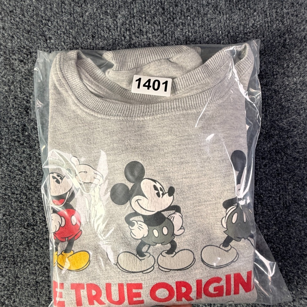 Disney Mickey Mouse The True Original Sweatshirt Womens‎ XS Heather Gray Graphic - Picture 8 of 8